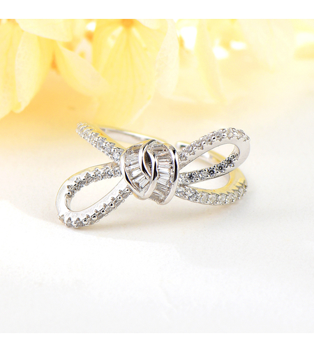 Сребърен пръстен Панделка | колекция Delicate Silver | Бижута Invoke.bg