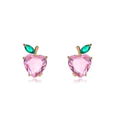 Обеци розово позлатяване Розова ябълка | Колекция Luxury Secret | Бижута Invoke.bg