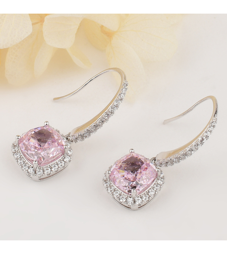 PINK CRUSHED ICE EARRINGS