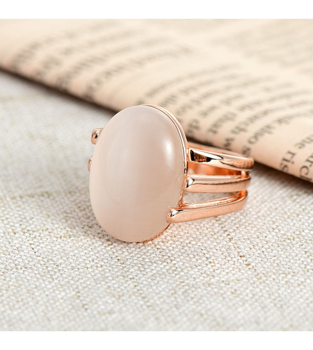 Пръстен розово позлатяване овал с камък котешко око | Колекция Rose Gold | Бижута Invoke.bg