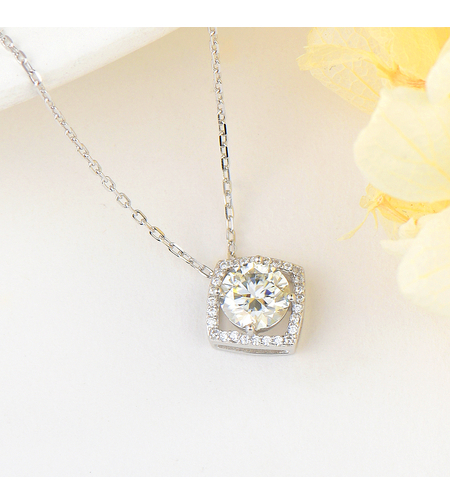 Сребърно колие | Колекция Мойсанит | Бижута Invoke