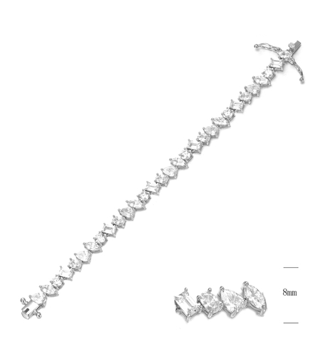 Сребърна гривна с платина | Колекция Silver Premium | Бижута Invoke.bg