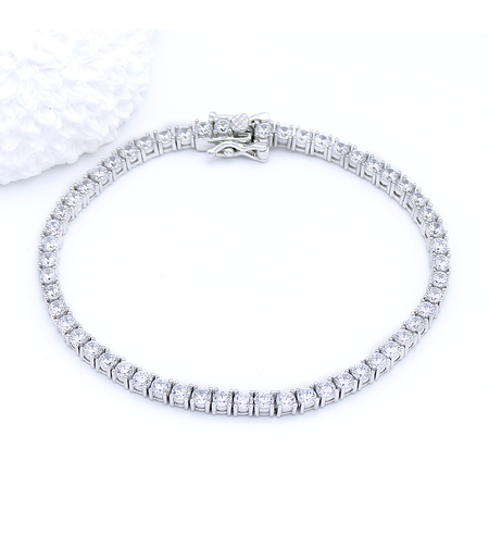 Сребърна тенис гривна | Колекция Silver Premium | Бижута Invoke.bg