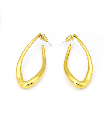 Обеци жълто позлатяване халки 2405112599868 | Колекция Desert Shine