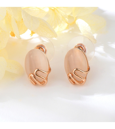 Обеци розово позлатяване | Колекция Rose Gold | Бижута Invoke.bg