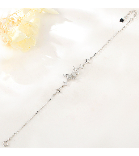 Сребърна гривна Пеперуда с родий | колекция Delicate Silver | Бижута Invoke.bg