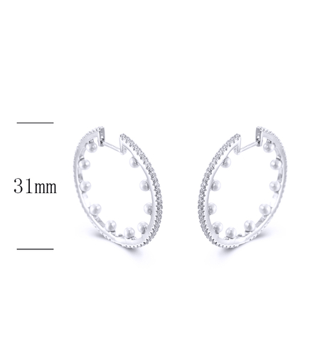 Сребърни обеци халки | Колекция Silver Premium | Бижута Invoke.bg