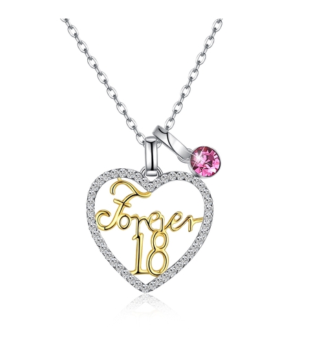 Сребърно колие Сърце Swarovski Crystals | колекция Delicate Silver | Бижута Invoke.bg