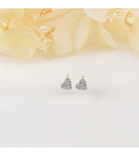 Сребърни обеци по ухото сърца малки | колекция Delicate Silver | Бижута Invoke.bg