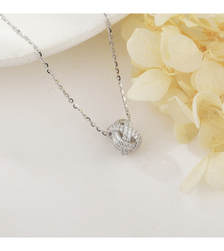 Нежно сребърно колие плетка | колекция Delicate Silver | Бижута Invoke.bg