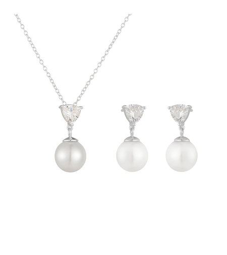 Сребърен комплект с перли 2700000071748 | колекция Delicate Silver