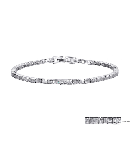 Сребърна тенис гривна | Колекция Silver Premium | Бижута Invoke.bg