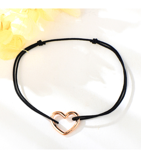 Be Simple and Love Black Thread Bracelet
