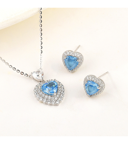 BLUE HEARTS CRUSHED ICE SET