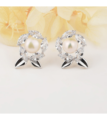 Ежедневни сребърни обеци с перли | колекция Delicate Silver | Бижута Invoke.bg