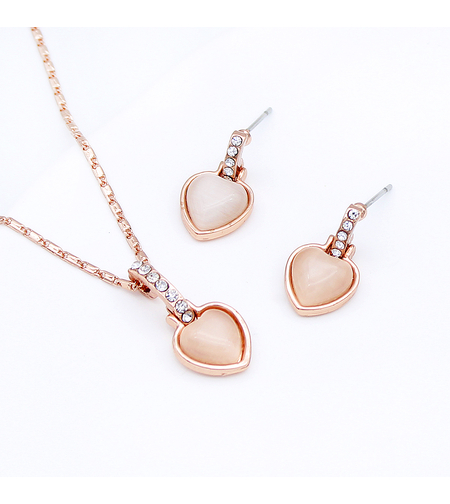 Комплект розово позлатяване котешко око 2610000004595 | Колекция Rose Gold