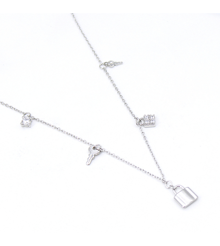 Нежно сребърно колие катинар 2700000070260 | колекция Delicate Silver