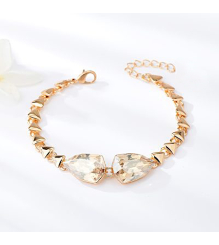 Гривна розово позлатяване симетрия с кристали Swarovski | Колекция Luxury Secret | Бижута Invoke.bg