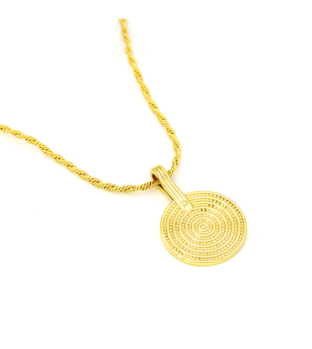 Yellow gold plated necklace 2405112599059 | Desert Shine Collection