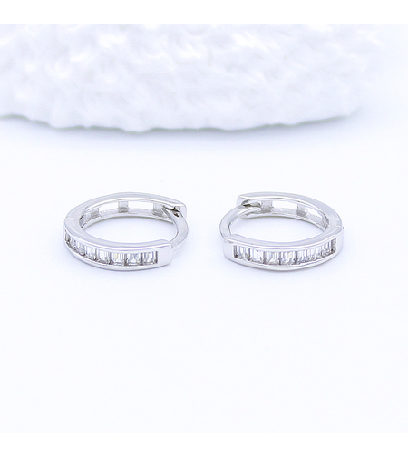 Сребърни обеци с камъни циркон | Колекция Silver Premium | Бижута Invoke.bg