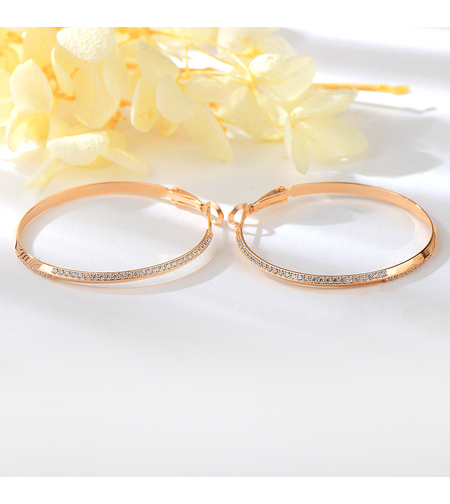 Сребърни обеци розово позлатяване | колекция Delicate Silver | Бижута Invoke.bg