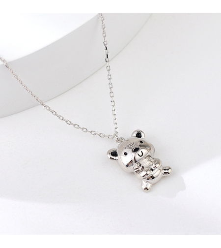 Среърно колие Мече | колекция Delicate Silver | Бижута Invoke