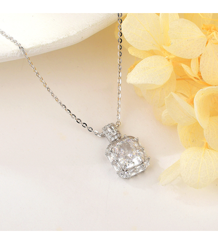 Сребърно колие кристален блясък | Колекция Crushed Ice | Бижута Invoke