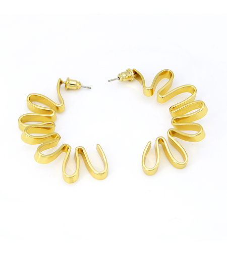 Earrings yellow gold plating 2405112599943 | Desert Shine Collection