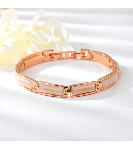 Гривна розово позлатяване котешко око | Колекция Rose Gold | Бижута Invoke.bg