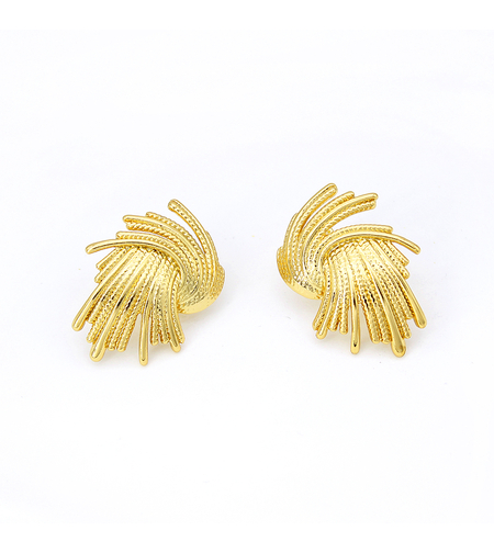 Earrings yellow gold plating 2405112599301 | Desert Shine Collection