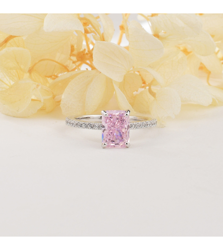 PINK CRUSHED ICE RING