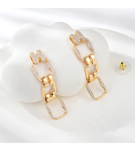 Висящи обеци розово позлатяване | Колекция Luxury Secret | Бижута Invoke.bg