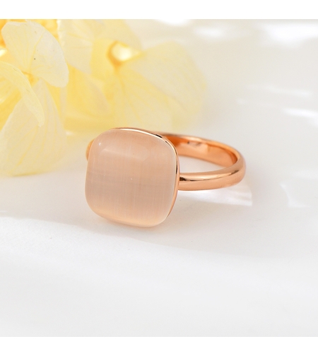 Пръстен розово позлатяване котешко око | Колекция Rose Gold | Бижута Invoke.bg