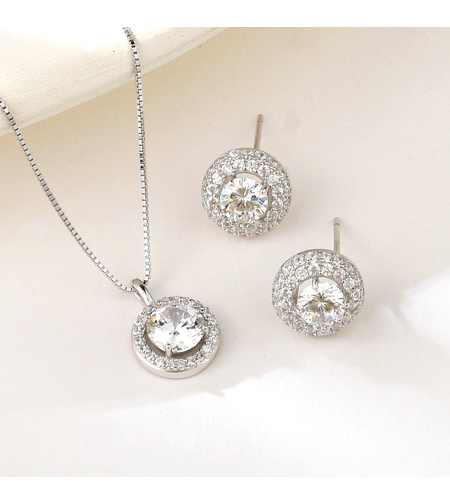 SILVER SET WITH RHODIUM