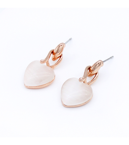 Обеци розово позлатяване котешко око 1000000000269 | Колекция Rose Gold