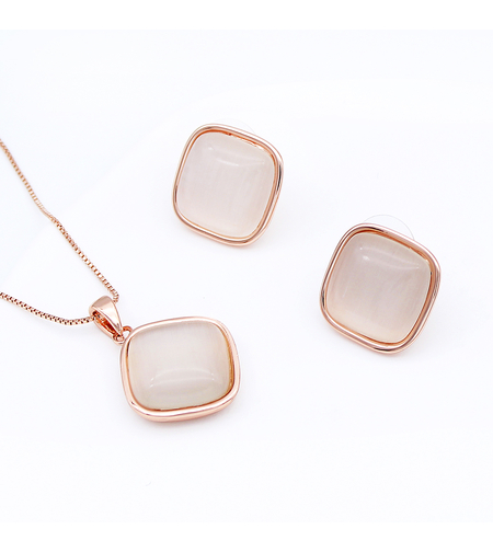 Комплект розово позлатяване котешко око 2610000004663 | Колекция Rose Gold