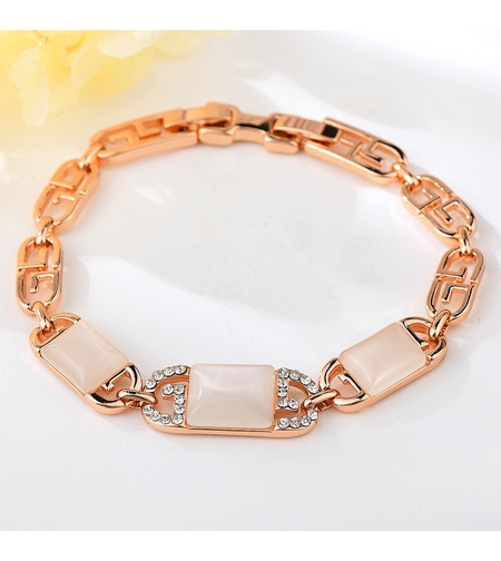 Гривна розово позлатяване котешко око | Колекция Rose Gold | Бижута Invoke.bg