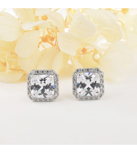 DELICATE STUD SILVER EARRINGS - 2700000064214