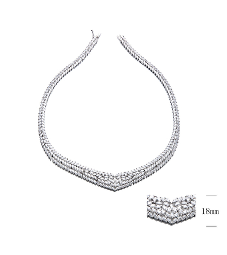 Сребърен комплект платинирано сребро с кубичен циркон | Колекция Silver Premium | Бижута Invoke.bg