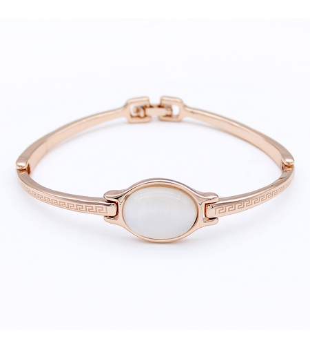 Гривна розово позлатяване с котешко око | Колекция Rose Gold | Бижута Invoke.bg