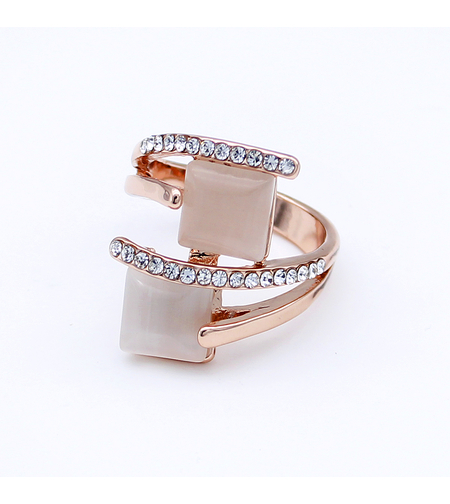 Пръстен розово позлатяване котешко око | Колекция Rose Gold | Бижута Invoke.bg