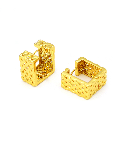 Earrings yellow gold plating 2405112599622 | Desert Shine Collection