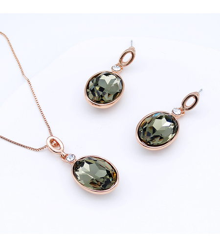 Комплект розово позлатяване маслина | Колекция Rose Gold | Бижута Invoke.bg