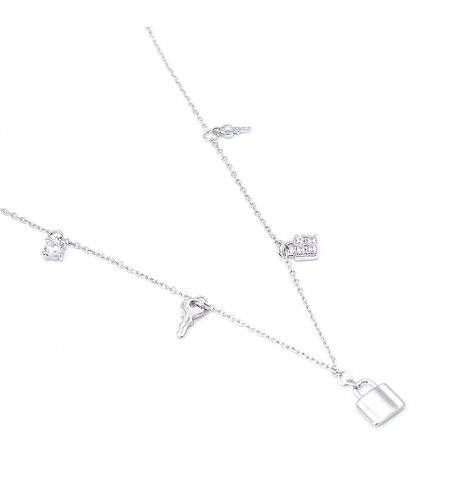 Нежно сребърно колие катинар | колекция Delicate Silver