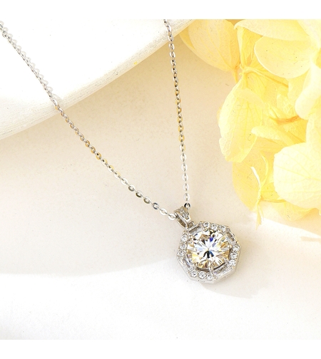 Сребърно колие | Колекция Мойсанит | Бижута Invoke.bg