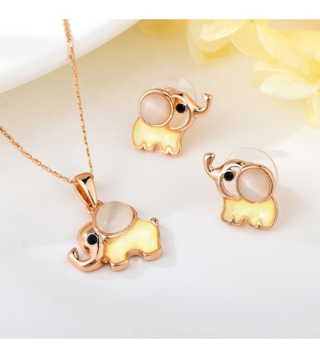 Комплект розово позлатяване слонче | Колекция Rose Gold | Бижута Invoke.bg