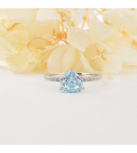 BLUE CRUSHED ICE RING