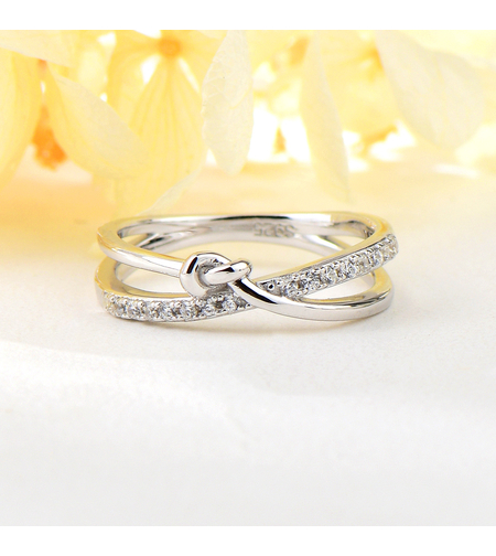 Сребърен пръстен Възел | колекция Delicate Silver | Бижута Invoke.bg