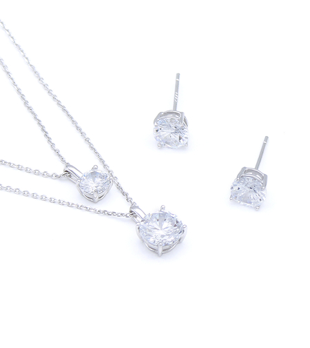 Нежен сребърен комплект 2700000069561 | колекция Delicate Silver | Бижута Invoke.bg