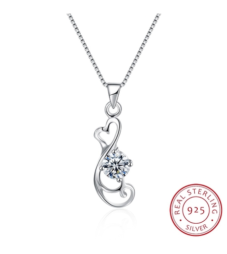 Сребърно колие Swarovski Crystals | колекция Delicate Silver | Бижута Invoke.bg